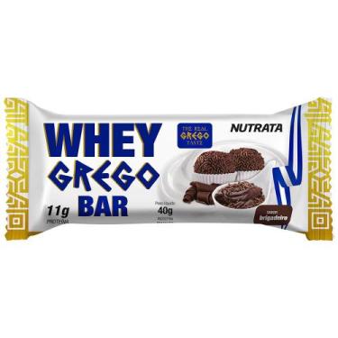 Imagem de Barra de Proteína Whey Grego Bar Nutrata Sabor Brigadeiro com 11g de P