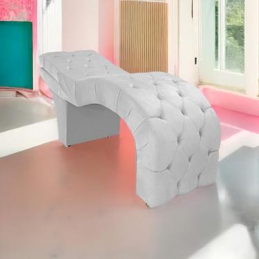 Imagem de Maca Estética com Encosto Dobrável Facial Capitonê Cílios Salão P02 Su