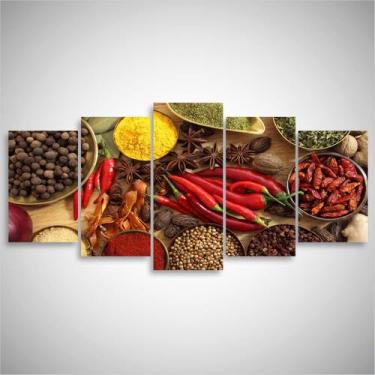 Imagem de Quadro Temperos de Comida Para Cozinha Restaurantes Mosaico - Quadros 