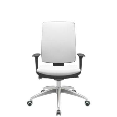 Imagem de Cadeira Office Brizza Soft Aero Branco Autocompensador Base Aluminio 1