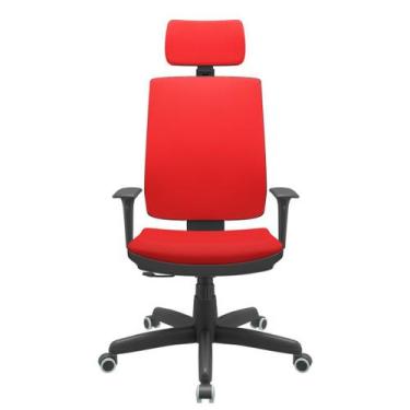Imagem de Cadeira Office Brizza Soft Aero Vermelho RelaxPlax Com Encosto Cabeça 