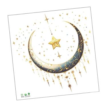 Imagem de Generic Adesivo de parede para janela de vidro, papel de parede com lua e, decalque de para escritório e cozinha