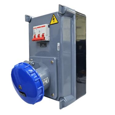 Imagem de Quadro Sobrepor C/ Disj. Trip. SD C63A + 1 Tomada Ind. S4549 IP-40 Cód. S310110 – Steck