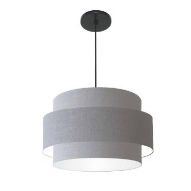 Imagem de Lustre Para Sala de Jantar Vivare Md-4396 Cúpula em Tecido 60cm