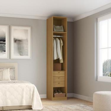 Imagem de Closet Modulado Sem Portas com Gavetas 45cm Altezza Belmax, Freijó