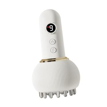 Imagem de Kokiya Máquina de ventosa elétrica com 9 níveis ajustáveis, sem fio, portátil, máquina de ventosa manual para pernas, abdômen, coxas, pescoço, Bege