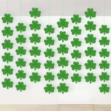Imagem de KINYFY 8 Peças De Faixas Trevo Brilhantes Para Pendurar No Dia São Patrício, Decorações Da Sorte Irlandês, Enfeites Patrício Lareira, Suprimentos Festas Escritório