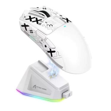 Imagem de Mouse Gamer Attack Shark X11, White, 22000DPI, Tri-Mode, RGB