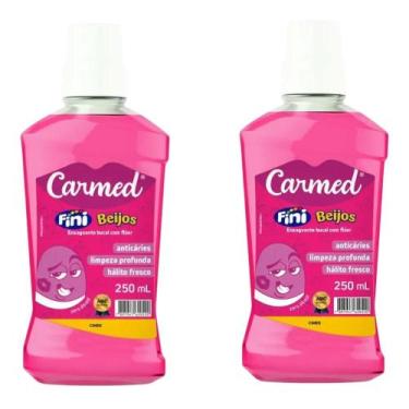 Imagem de Kit Enxaguante Bucal Carmed Fini Beijos Com 2 Unidades De 250ml Cada -