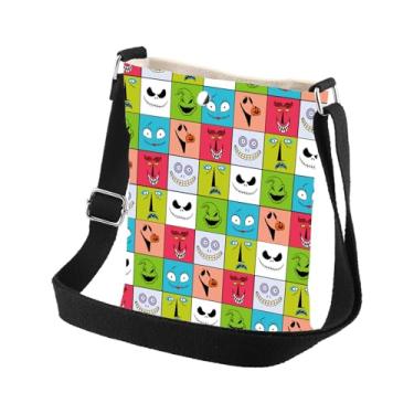 Imagem de BDPWSS Bolsa de Cossbody com personagens de filmes de terror presentes temáticos de festa de Halloween presentes assustadores para fãs, The Night Cbag