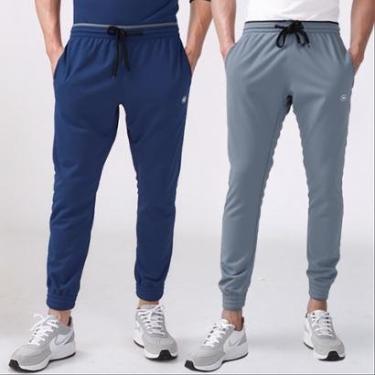 Imagem de Jogger 2un Calça Esporte Dry Slim Fit Academia Casual Treino-Masculino