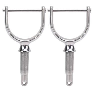 Imagem de QANYEGN Oarlock de barco de aço inoxidável, soquete de remo de remo, montagem lateral para serviços pesados para barcos pequenos canoa caiaque boyak dinghy