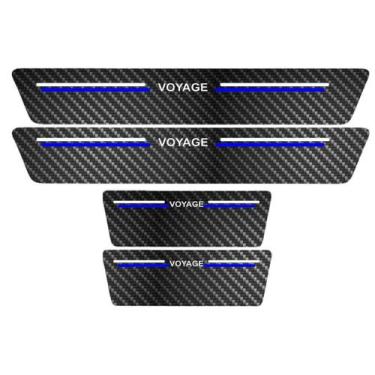 Imagem de Kit Soleira Protetora Porta Premium Blue Carbono - Voyage - Jhow Adesi