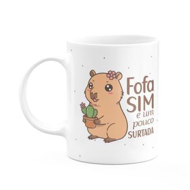 Imagem de Caneca Divertida Capivaras - Fofa sim, e um pouco surtada! - JPS INFO