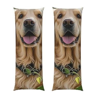 Imagem de Capa de travesseiro corporal com zíper oculto, fronha longa de microfibra macia e respirável para travesseiro corporal, capas de travesseiro Golden Retriever para cama de presente de dormir 50 x 137