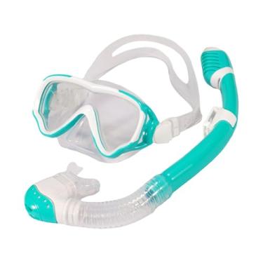 Imagem de UGPLM Conjunto de snorkel infantil, óculos de natação com proteção nasal, equipamento antivazamento, máscara de mergulho para mergulho com snorkel e