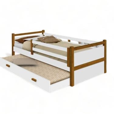 Imagem de Cama Bianca Branca E Mel Com Auxiliar E 02 Colchões