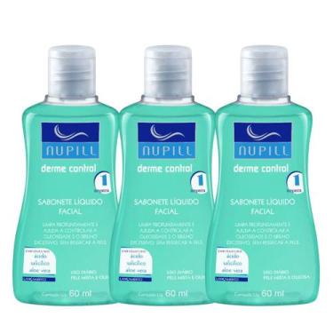 Imagem de Kit 3 Sabonete Líquido Facial Antioliosidade para Viagem Bolsa DermeCo