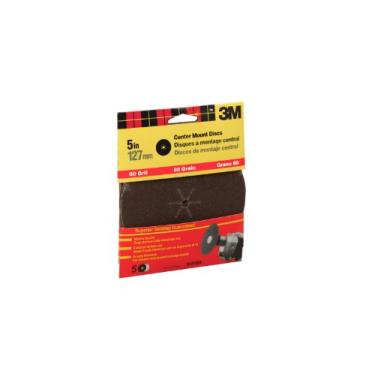 Imagem de 3M Discos de montagem central de lixa elétrica 9151DCNA, gramatura média 80, 12,7 cm, pacote com 5