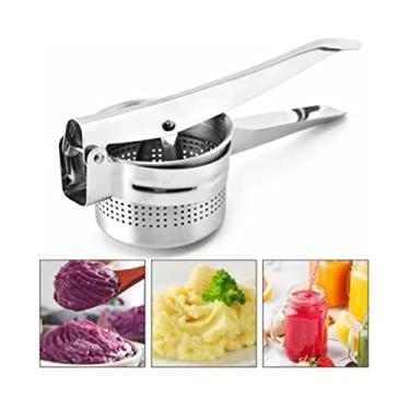 Imagem de Espremedor de frutas manuais, espremedor de prensa de aço inoxidável, espremedor de extrator, vegetais frutas em casa acampamento de cozinha 10.6x3.9x3.5in 330g