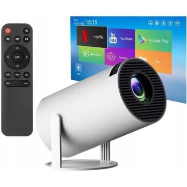 Imagem de Mini Projetor Portátil 4K Android 11 WiFi 5G Bluetooth HDMI  Cinema Em