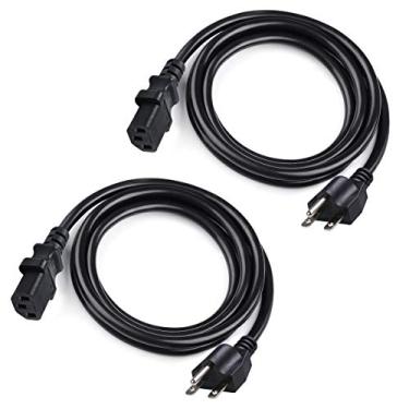 Imagem de Yodotek Cabo de alimentação resistente de 2 metros Nema 6-15P para IEC60320 C13,14 calibre 3 pinos, certificado UL, cabo de alimentação de 15 Amp 220/240 volts para reator digital (conjunto de 2)