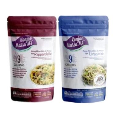 Imagem de Kit 2 Macarrão Linguine e Papardelle Konjac 540g Low Carb - Konjac Mas