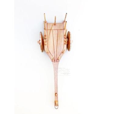 Imagem de Mini Carroça De Bois Feita Artesanalmente Em Madeira Peroba Rosa - Raí