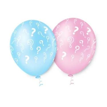 Imagem de BALÃO DECORADO CHÁ REVELAÇÃO - SORTIDO - PIC PIC Nº 10 - Pacote com 25