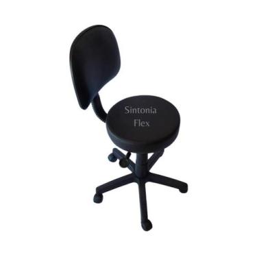 Imagem de Cadeira Mocho Encosto Secretaria Base Rodízio Regulagem - Sintonia Fle