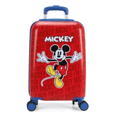Imagem de Mala Grande Com Rodinha Viagem Bordo Infantil Mickey - Luxcel