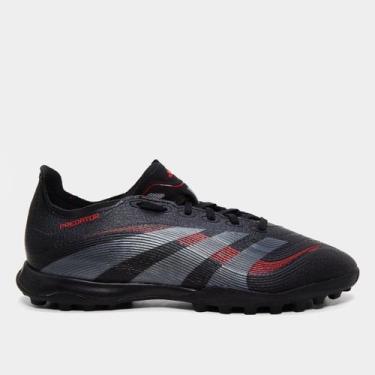 Imagem de Chuteira Society Adidas Predator League Unissex, Preto, Cinza, 38