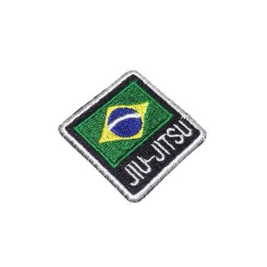 Imagem de ATM091T 12 Jiu-Jitsu Bandeira Brasil Patch Bordado Termocola - BR44