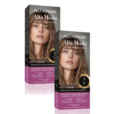 Imagem de Kit 2 Tintura Creme Altamoda Alfaparf Mel 7 Kit - Alta Moda