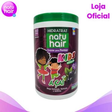 Imagem de Creme Para Pentear Natuhair Hidratrat Açaí - Kids Vegano 1kg - Natuhai