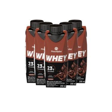 Imagem de Kit 5 Bebida Láctea Piracanjuba Whey Zero Lactose com 23g de Proteína 