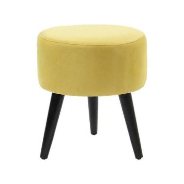 Imagem de Puff Banco Luca Em Tecido Suede - Amarelo - Cor: Amarelo - Rud House