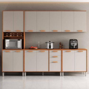 Imagem de Cozinha Completa Itatiaia 270cm Mdp Cinamomo/fendi Itafriz