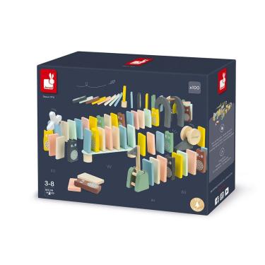 Imagem de Jogo Percurso de Dominós em Madeira 100 Peças Sweet Cocoon - Janod