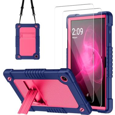 Imagem de Kebiory Capa para tablet T-Mobile REVVL Tab 2 de 10,1 polegadas, compatível com crianças, capa traseira rígida de silicone macio com suporte para T-Mobile REVVL Tab 2 5G 2025 + 2 películas protetoras