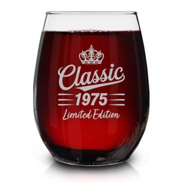 Imagem de Lerime66 Taça de vinho clássica de aniversário de 1965 gravada sem haste - Ideias para presente de aniversário de 60 anos - presente para mulheres - mãe - avó - amigos pessoas nascidas em 1965