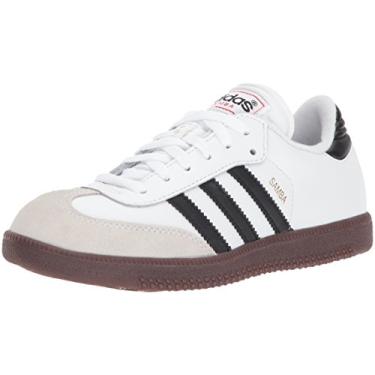 Imagem de Tênis de futebol infantil clássico Samba-Adidas, White/Black/White, 5 Big Kid