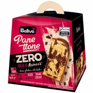 Imagem de Panettone Zero Açúcar, Sem Glúten, Sem Leite com recheio de Brownie Be