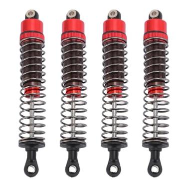 Imagem de SPYMINNPOO 4pcs RC Hydraulic Springs Shops, Liga de Alumínio para 1/10 Peças de Carro de Controle Remoto Preventor Compressivo Com Parafusos 1/10 RC Caminhão Axial/SCX10/D90-4, Carro Crawler (#1)