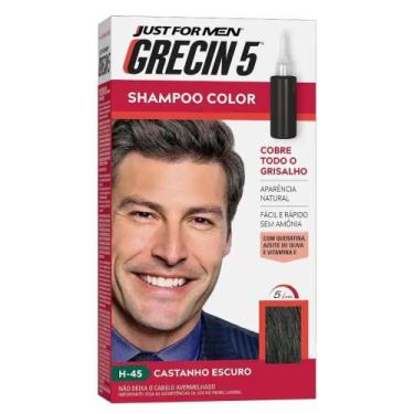 Imagem de Shampoo H-45 Tonalizante Castanho Escuro Grecin 5 60ML