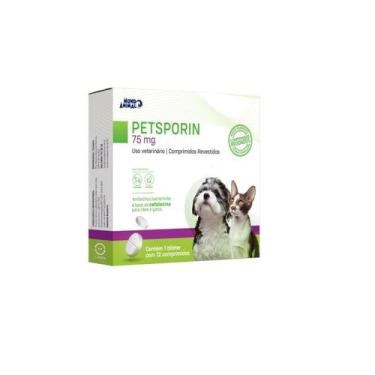 Imagem de Petsporin 75mg Cães e Gatos Mundo Animal 12cpr