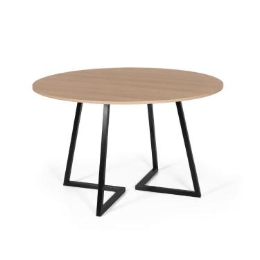Imagem de Mesa de Jantar 4 Lugares 90cm Redonda Industrial Rigo - Straub Web