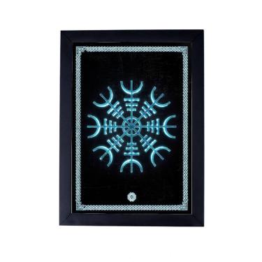 Imagem de Quadro poster c moldura runa viking proteção sorte P8392
