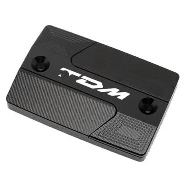 Imagem de Acessórios CNC para motocicleta, tampa do reservatório de fluido de freio dianteiro traseiro compatível com Y&AMAHA TDM 850 TDM 900 2004-2015 (capa frontal preta)