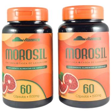Imagem de Kit 2 Morosil + Cactinea + Casca de Laranja 60 Caps Cada Suplemento Natural VitaGenus